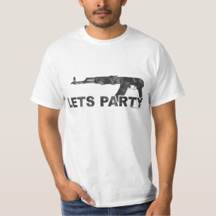 Lets Party AK47 Black worn look T-Shirt