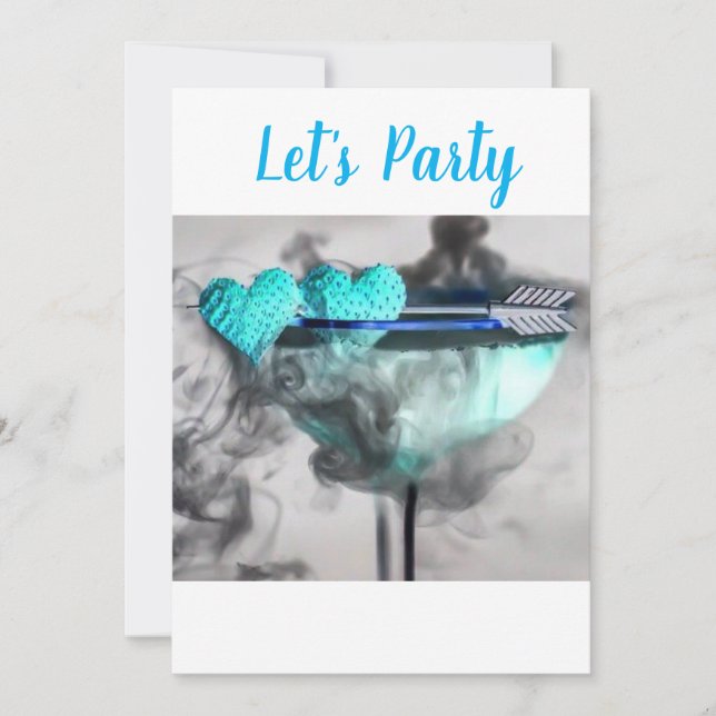 "LET'S PARTY" ***BACHELORETTE*** - BRIDAL PARTY INVITATION (Front)