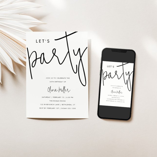 Let's Party Birthday Celebration Invitation (Creator Uploaded)