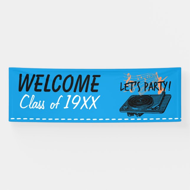Let's Party Class Customisable Banner (Horizontal)