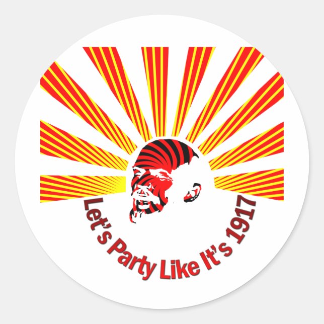 Let's Party Classic Round Sticker (Front)