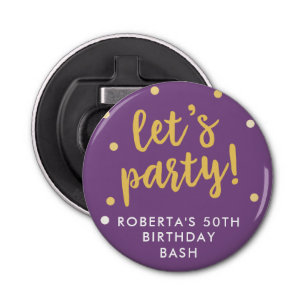Let's Party Confetti, Purple Party Favour Bottle Opener