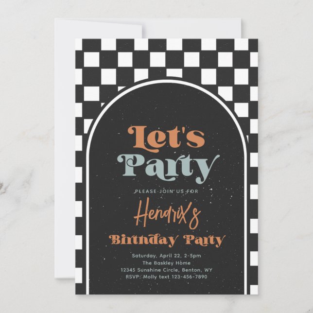 Let's Party | Cool Kid Birthday Invitation (Front)