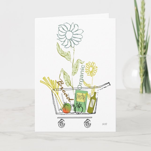 Let's Party Eat Drink Funny Organic Food Invite (Front)