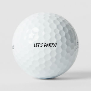 'Let's Party!" Fun Golf Course Wedding Favours  Balls