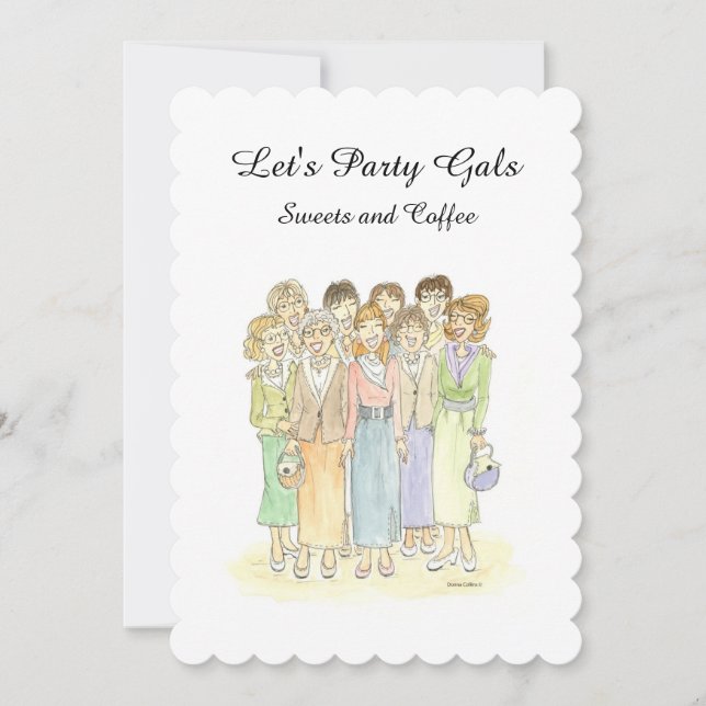 Let's Party Gals Invitation (Front)