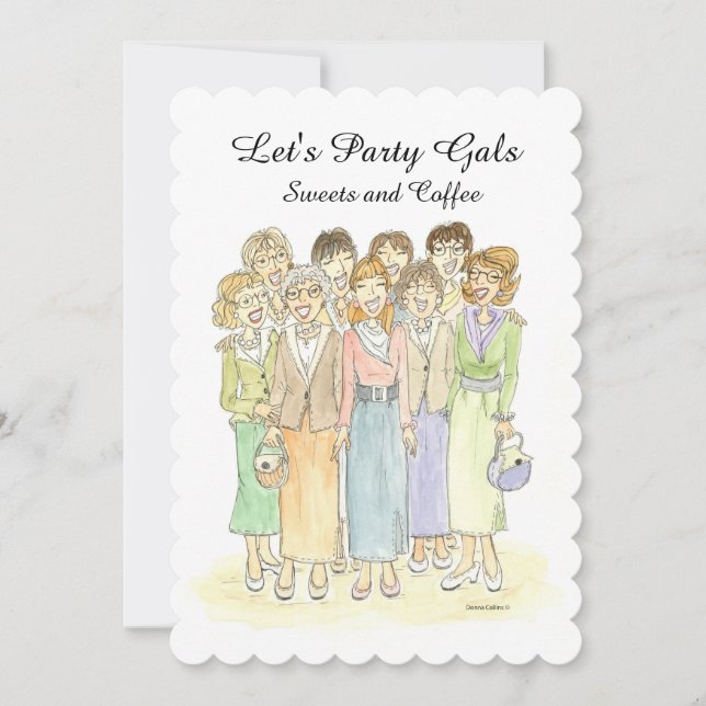 Let's Party Gals Invitation (Front)