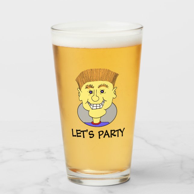 LET'S PARTY GLASS (Front Filled)