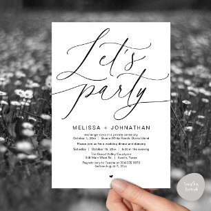 Let's Party Happily Ever After Wedding Dinner Invitation