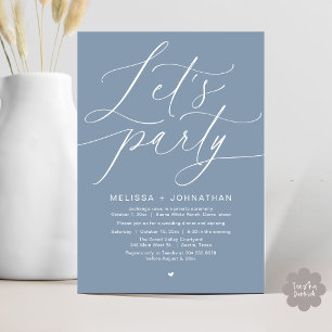 Let's Party Happily Ever After Wedding Dinner Invitation