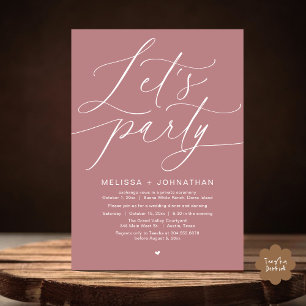 Let's Party Happily Ever After Wedding Dinner Invitation