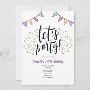 Let's Party  Invitation