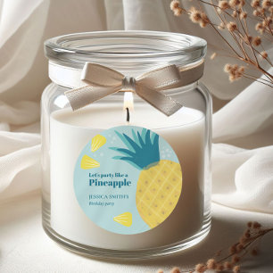 Let's Party Like A Pineapple Classic Round Sticker