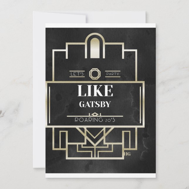 LET'S PARTY LIKE GATSBY INVITATION (Front)