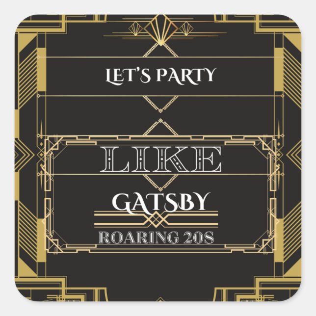 Let's Party Like Gatsby Sticker (Front)