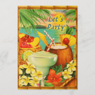 Let's Party Luau Invitation