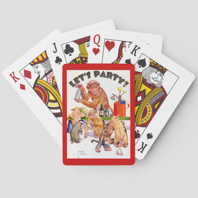 Let's Party Monkey Shines Playing Cards (Back)
