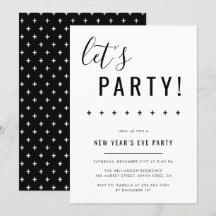 Let's Party! New Year's Eve Party Invitations