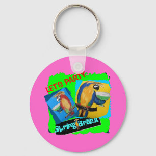 Let's Party - Parrots Key Ring