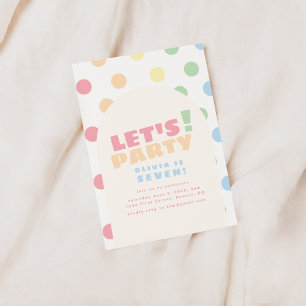 Let's Party Polka Dot Birthday Invite