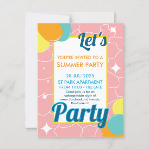let's party postcard