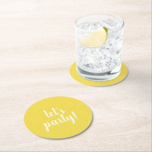 Let's party! - round paper coaster