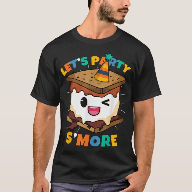 Let'S Party S'More Toddler Boy Camping Smores  T-Shirt (Front)