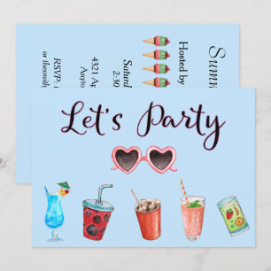Let's Party Summer Soiree Invitation