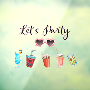 Let's Party Summer Soiree  Window Cling