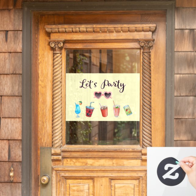 Let's Party Summer Soiree  Window Cling (Home Door)