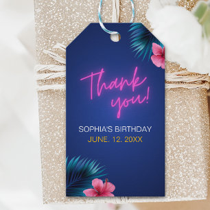 Let's Party - Tropical Birthday Woman Gift Tags