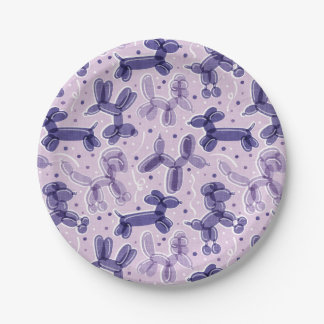 Let's paw-ty! // party shape bendable balloon dog paper plate