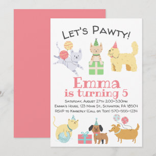 Let's Pawty Birthday Invitation
