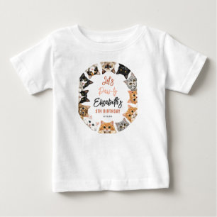 Let's Pawty Cat 5th Birthday Custom Birthday Kid Baby T-Shirt