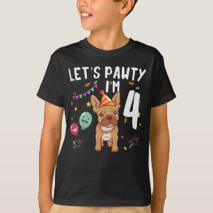 Let's Pawty I'm 4 T-Shirt
