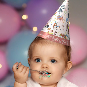 Lets Pawty Pink Dog Puppy Birthday Party Hat