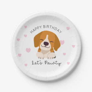 Lets Pawty Puppy Paper Plates Dog Lover Tableware