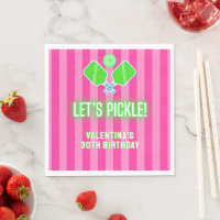 Let's Pickle Pink and Lime Green Pickleball Party