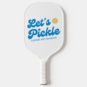 Let's Pickle Pink Cool Retro Personalised Pickleball Paddle