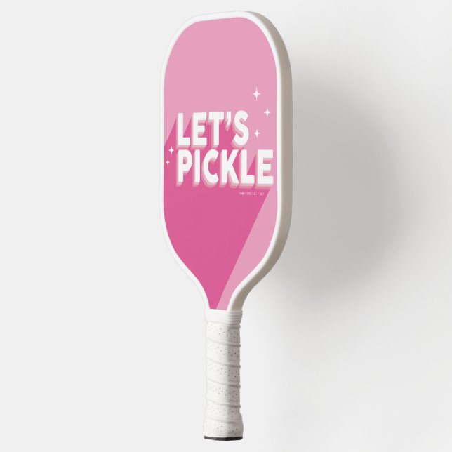 Let's pickle pink pickleball paddle (Left)