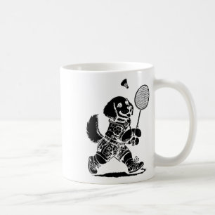 Let's Play Badminton Player Shuttle Racket Coffee Mug