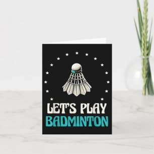 Lets Play Badminton Shuttle Stars  Card