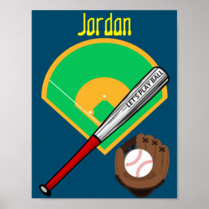 "Let's Play Ball" Baseball Poster