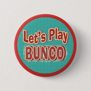 Let's Play Bunco 6 Cm Round Badge