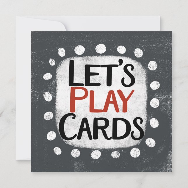 Let's Play Cards Greeting Card (Front)