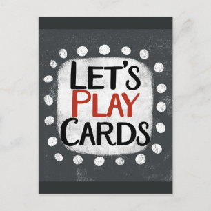 Let's Play Cards Postcard