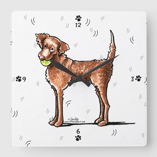 Lets Play Chessie Square Wall Clock (Front)