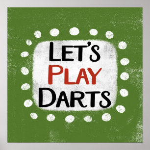 Let's Play Darts Poster Wall Art