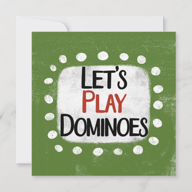 Let's Play Dominoes Greeting Card (Front)