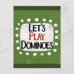Let's Play Dominoes Postcard